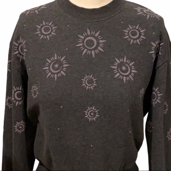 Marine Layer Tops - Marine Layer Rue Sun Stars Moon Flocked Pullover